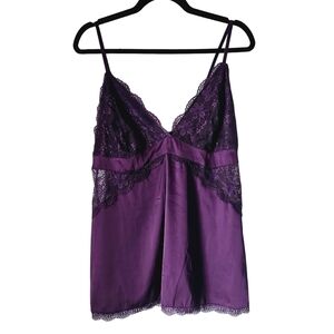 AVIDLOVE Rich Purple Lingerie Tank w/ Lace
